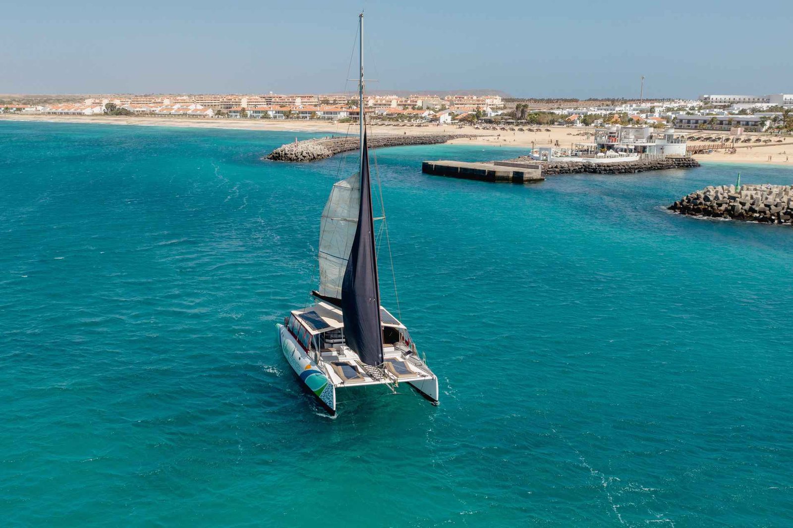 Aventure de 3 heures en catamaran écologique, marina de Sal (Cap-Vert)