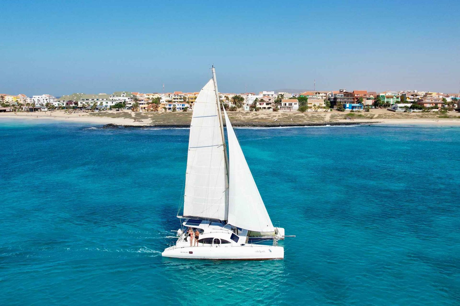 3-stündiges Katamaran-Abenteuer in den Gewässern der Insel Sal