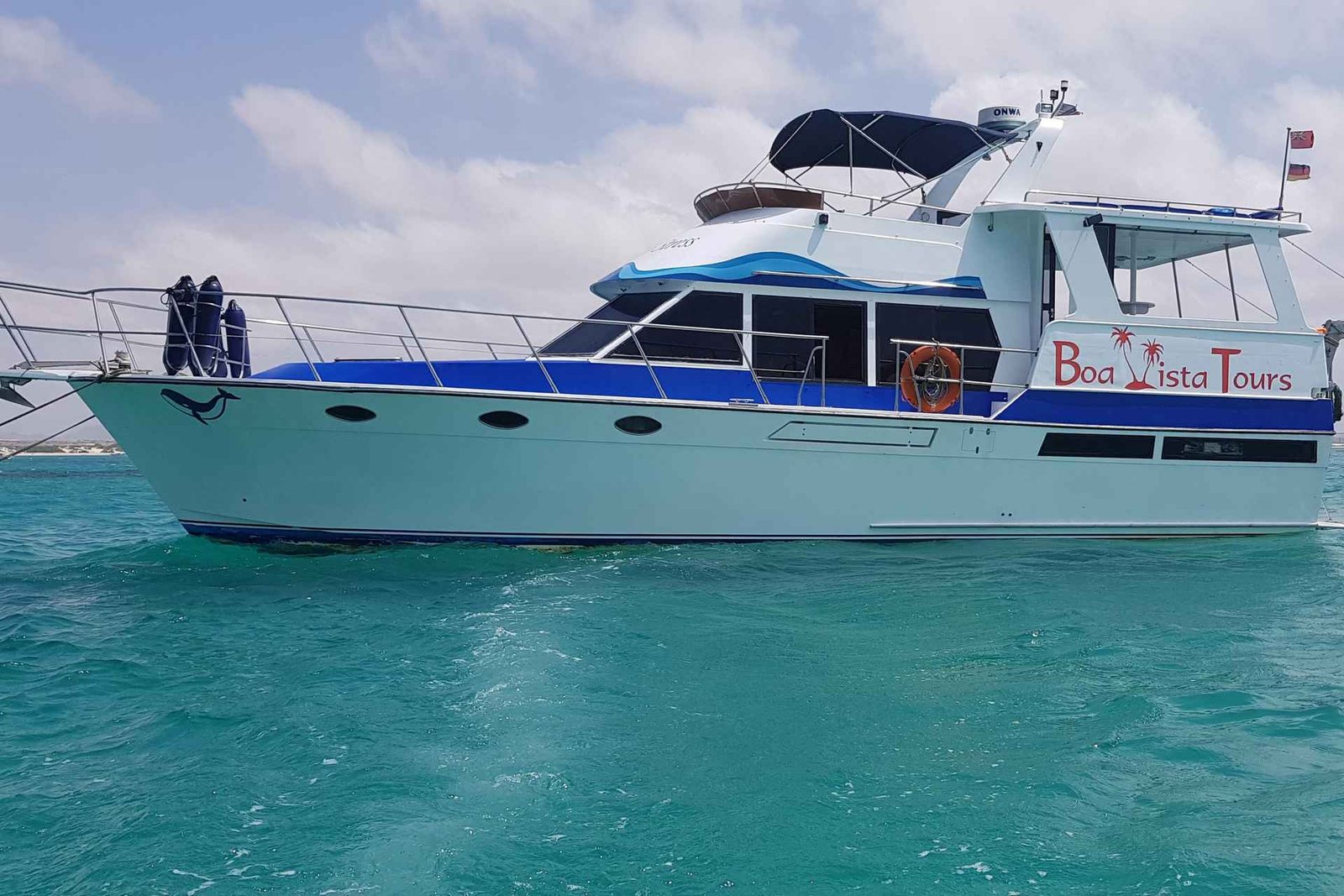 Boa Vista: cruise met motorjacht, snorkelen en barbecue op het strand
