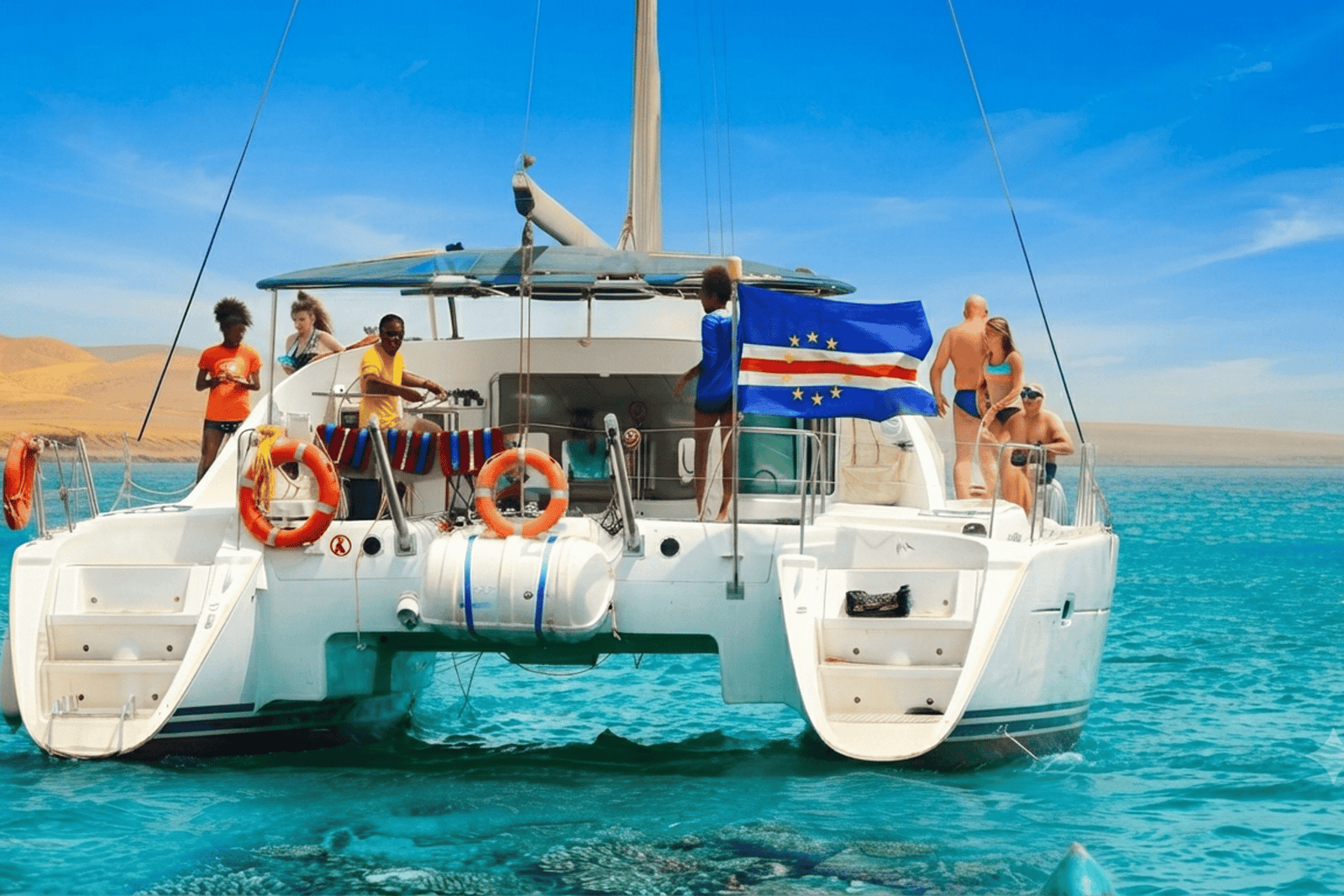 Île de Sal : croisière en catamaran avec boissons et collations